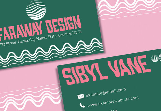 Green Abstract Business Card