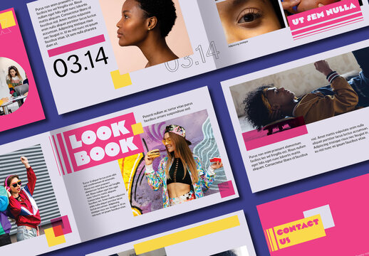 Grey Look Book with Pink Accents