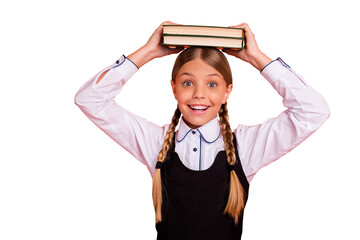 Close-up portrait of her she nice attractive lovely charming cute cheerful cheery playful pre-teen...