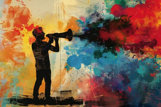 freedom of speech topic flat illustration 