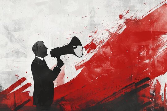 freedom of speech topic flat illustration 