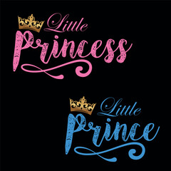 Beautiful Princess and Prince vector llustration