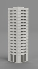 Realistic 3D Render of Paper Skyscraper