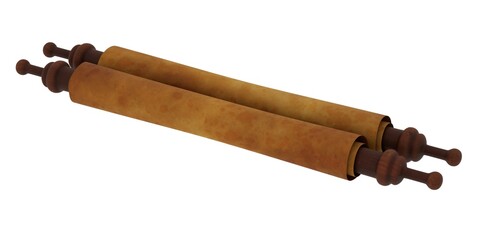 Realistic 3D Render of Scroll