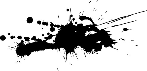 Naklejka premium black ink splat background
