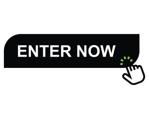 enter now button on white background. enter now button sign