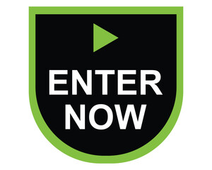 enter now button on white background. enter now button sign