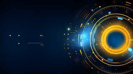 
yellow and blue Abstract technology background circles digital hi-tech technology design background. concept innovation. vector illustration