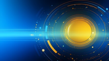 
yellow and blue Abstract technology background circles digital hi-tech technology design background. concept innovation. vector illustration