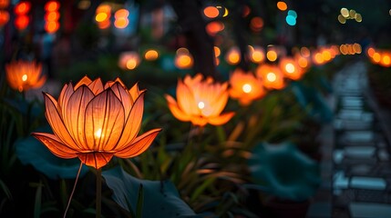 Hindu-Buddhist Vesak: Traditional Lotus Flower Ceremony in Bali, Indonesia