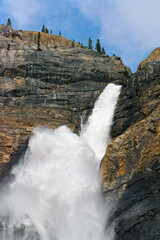 waterfall in the mountains