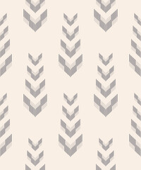 Geometric pattern concept. Arrow seamless pattern in earth tone background. Design for ikat, blanket, fabric, clothing, carpet, textile, ethnic, batik, embroidery.