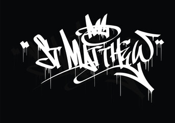 ST MATTHEW graffiti tag style design