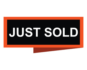just sold button on white background. just sold button sign