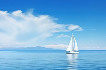 Obraz premium Seascape sea seascape sailboat.