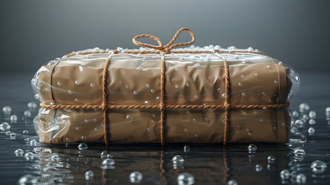 Artfully Wrapped Package with Air Cushioning for Secure Shipping and Delivery