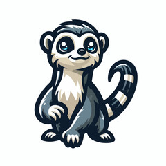 Coati mascot vector design illustration 