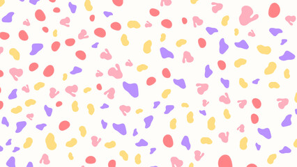 SEAMLESS HAND DRAWN DOODLE BLOB SHAPES PATTERN TEXTURE COLORFUL TEMPLATE ABSTRACT BACKGROUND TRENDY DESIGN VECTOR