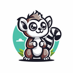 Coati mascot vector design illustration 