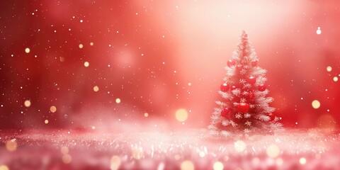 abstract Christmas theme background, Christmas ornaments and garland on light background, snowflakes, space for copy text