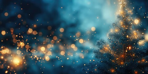 Fototapeta premium abstract Christmas theme background, Christmas ornaments and garland on light background, snowflakes, space for copy text