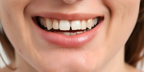 Closeup of mouth with missing tooth a result of gingivitis. Concept Dental Health, Missing Tooth, Oral Hygiene