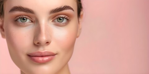 Fototapeta premium Facial contouring skin lifting and rejuvenation in cosmetology for womens photos. Concept Cosmetic Procedures, Skin Treatments, Beauty Enhancements, Women's Skincare, Facial Rejuvenation