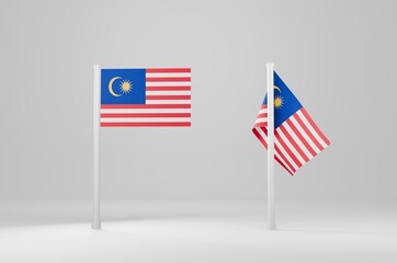 Malaysia Flag 3d Illustration Stock Image