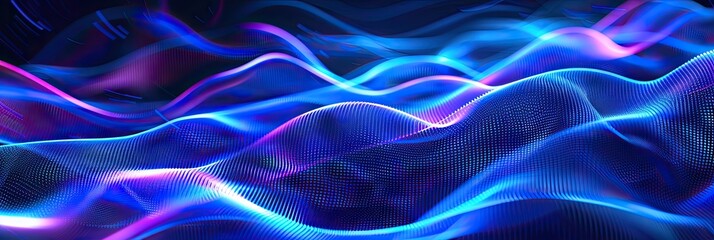 Data technology abstract futuristic illustration. Low poly shape with connecting dots and lines on dark background