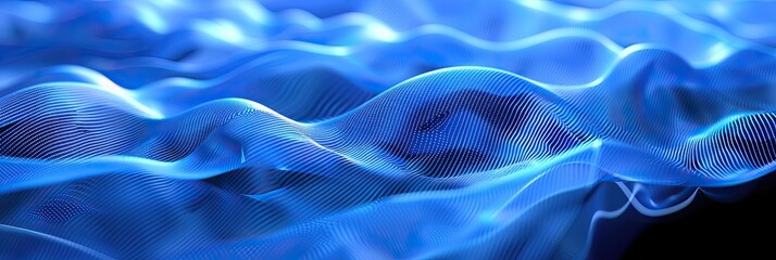 Data technology abstract futuristic illustration. Low poly shape with connecting dots and lines on dark background