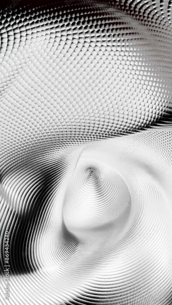 Poster liquid structure moves in waves from points. design. abstract 3d structure with wavy vibrations. 3d 