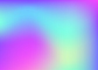 Holographic Texture. Violet Blur Gradient. Digital Paper. Hologram Background. Retro Vector. Vintage Fluid. Metal Minimalist Invitation. Iridescent Gradient. Blue Holographic Texture