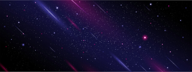 Obraz premium Sky Starry Universe Background,Dark Blue Sky Galaxy Space,Cloud with Nebula,Stars in Winter Night,Nature Stardust field in deep universe, Milky way galaxy,Banner for Christmas ,New Year Background