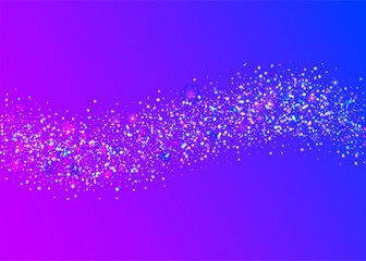Obraz premium Carnaval Paper. Light Pattern. Digital Ribbon. Party Background. Glare Surprise Template. Falling Design. Blue Disco Confetti. Iridescent Tinsel. Purple Carnaval Paper