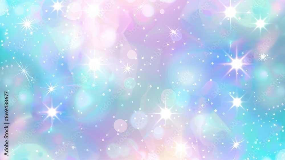 Poster background with pearlescent iridescent texture, pearlescent rainbow or unicorn blur banner in soft p