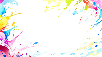 Fototapeta premium Anime style image illustration of colorful water splashes