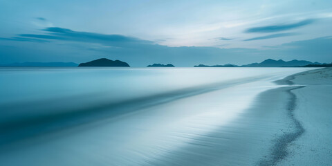 Naklejka premium Photo of an empty calm beach