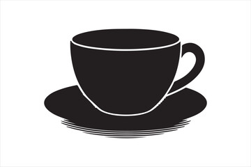 Coffee Mug Silhouette Design Vector Illustration Clipart Eps