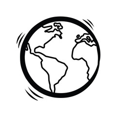 hand drawn Globe icon