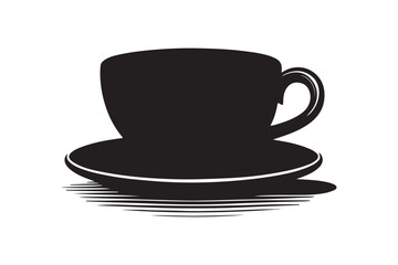 Coffee Mug Silhouette Design Vector Illustration Clipart Eps