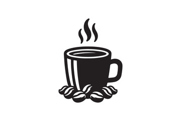 Coffee Mug Silhouette Design Vector Illustration Clipart Eps