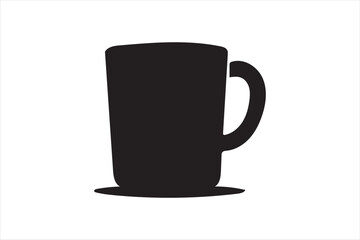 Coffee Mug Silhouette Design Vector Illustration Clipart Eps