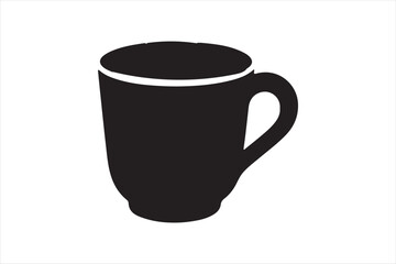 Coffee Mug Silhouette Design Vector Illustration Clipart Eps