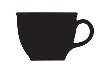 Coffee Mug Silhouette Design Vector Illustration Clipart Eps