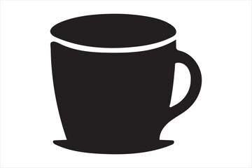 Coffee Mug Silhouette Design Vector Illustration Clipart Eps