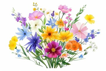 A colorful bouquet of flowers, carefully arranged in a vase, representing the beauty and diversity of friendship. 