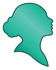Woman Silhouette from side sticker