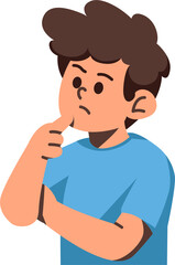 Boy Thinking Illustration