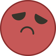 Obraz premium Flat Bad mood Icon Sticker
