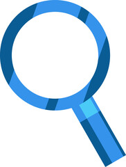 Flat Magnifying Glass Illustration